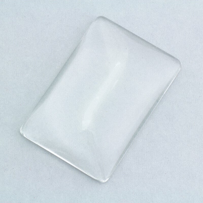 Cabochon, transparent glass rectangle 31x47mm 1pc KBSZPR3147