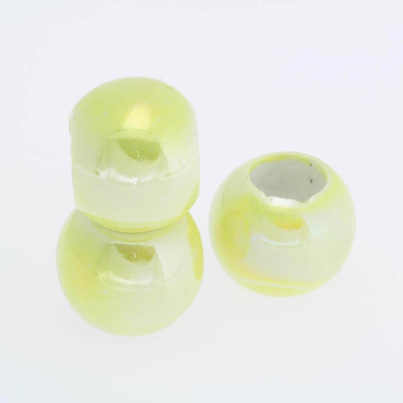 Ceramic modular bead yellow 20x12mm 1pc CPAN20C08
