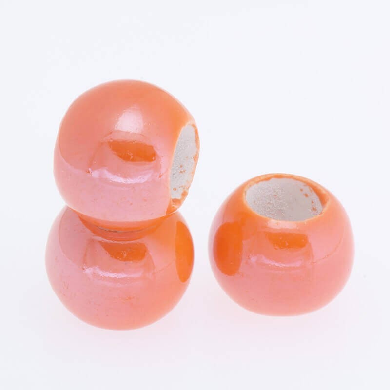 Ceramic modular bead orange 20x12mm 1pc CPAN20C09