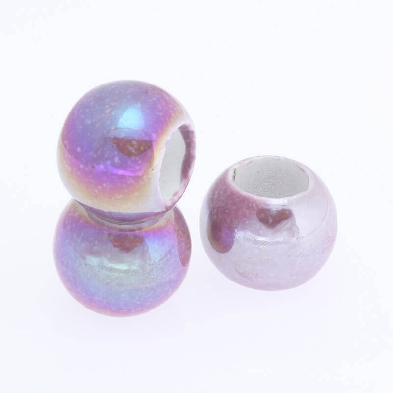 Ceramic modular bead purple 20x12mm 1pc CPAN20F05