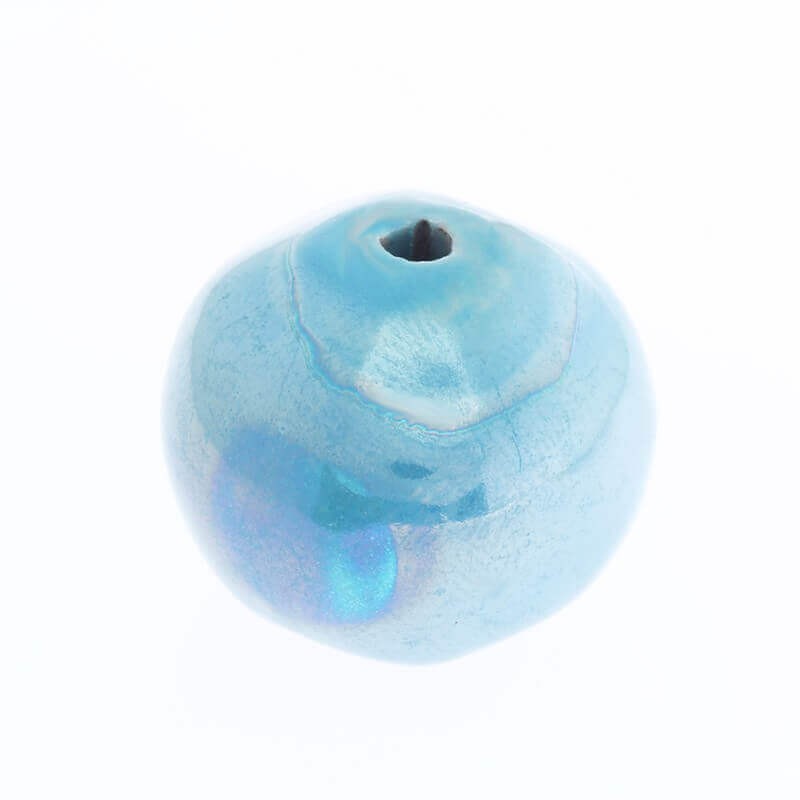 Ceramic apple 25mm sky blue 1pcs CJA25N06