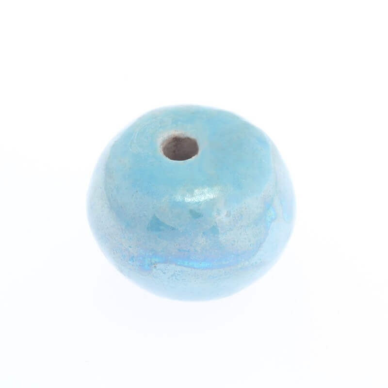 Beczułka ceramiczna 20mm niebieski 1szt CBE20N09