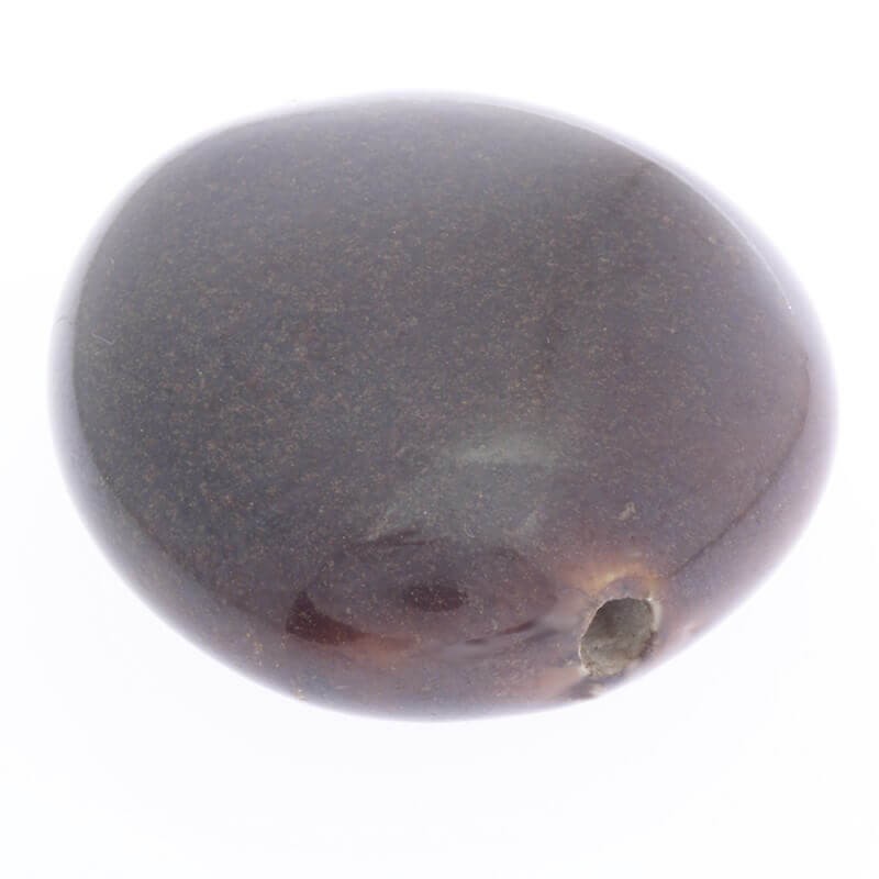 Ceramic stone 38mm dark brown 1pc CKA38B08