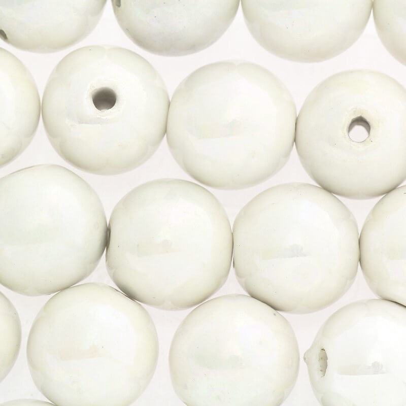 Ceramic ball 14mm white 1pc CKU14K08