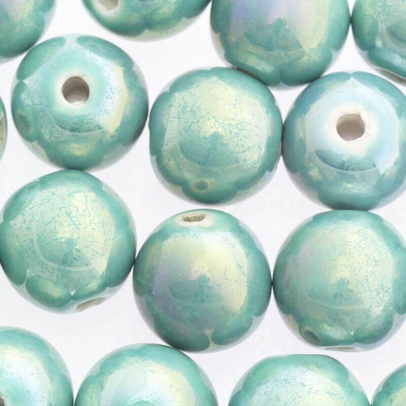 Ceramic ball 16mm turquoise 1pc CKU16Z11