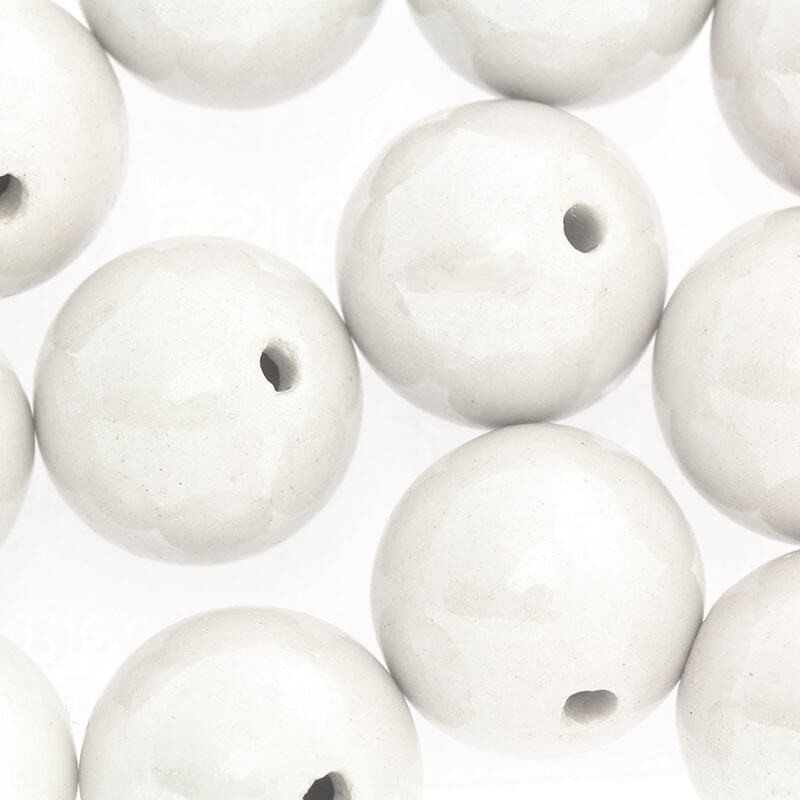 Ceramic ball 18mm white-gray 1pc CKU18K10