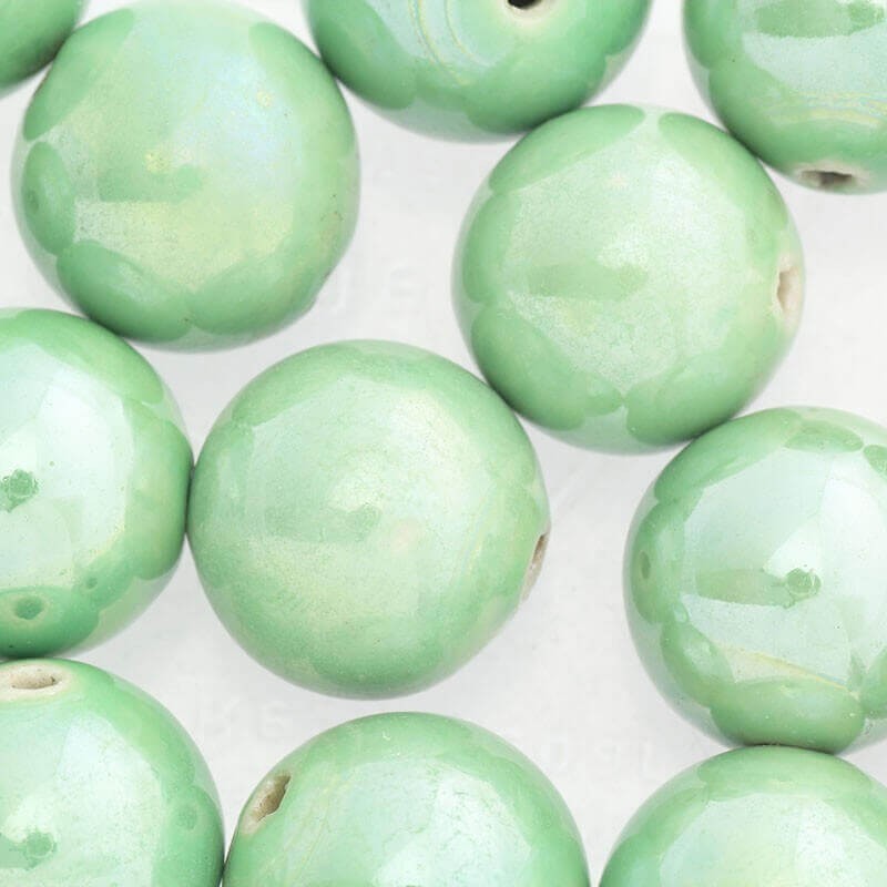 Ceramic ball 18mm juicy green gloss 1pc CKU18Z18