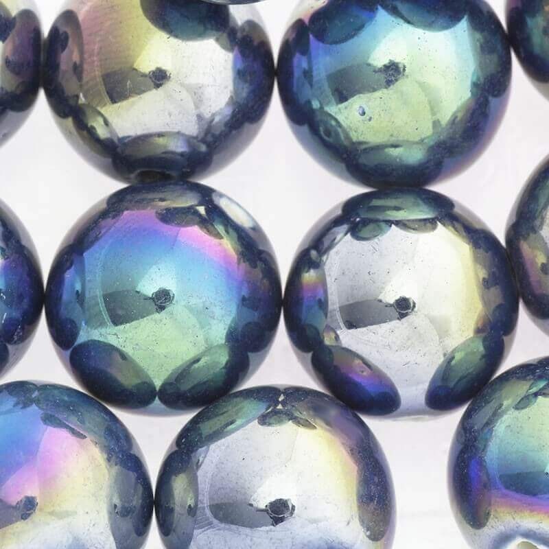 Ceramic ball 20mm navy blue gloss 1pc CKU20N07
