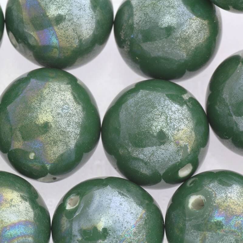 Kulka ceramiczna 20mm ciemna soczysta zieleń 1szt CKU20Z16