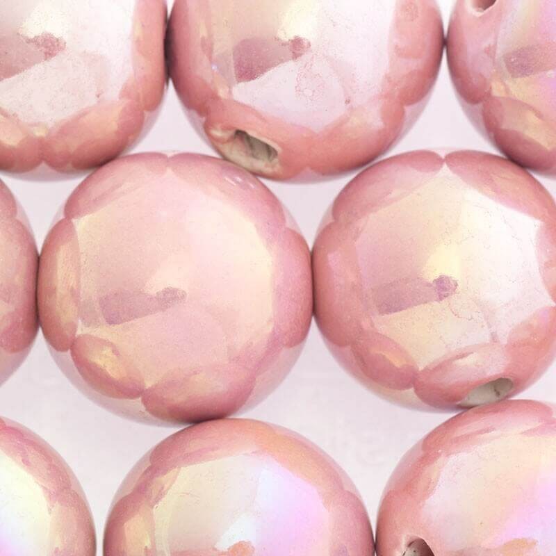 Ceramic ball 22mm pretty pink 1pc CKU22R09