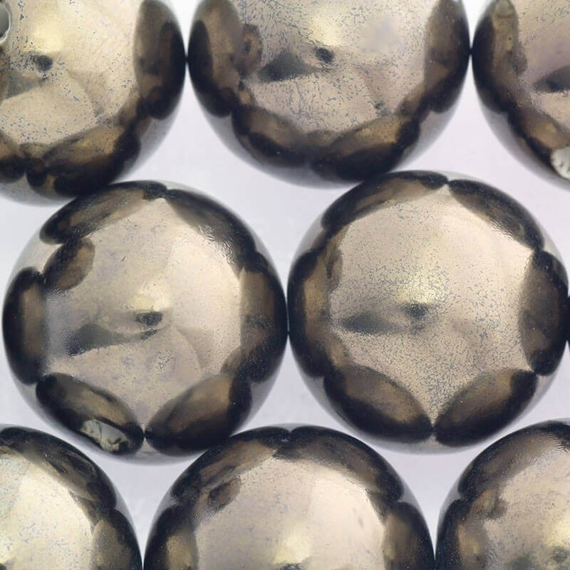 Kulka ceramiczna 24mm brąz metalik 1szt CKU24B01