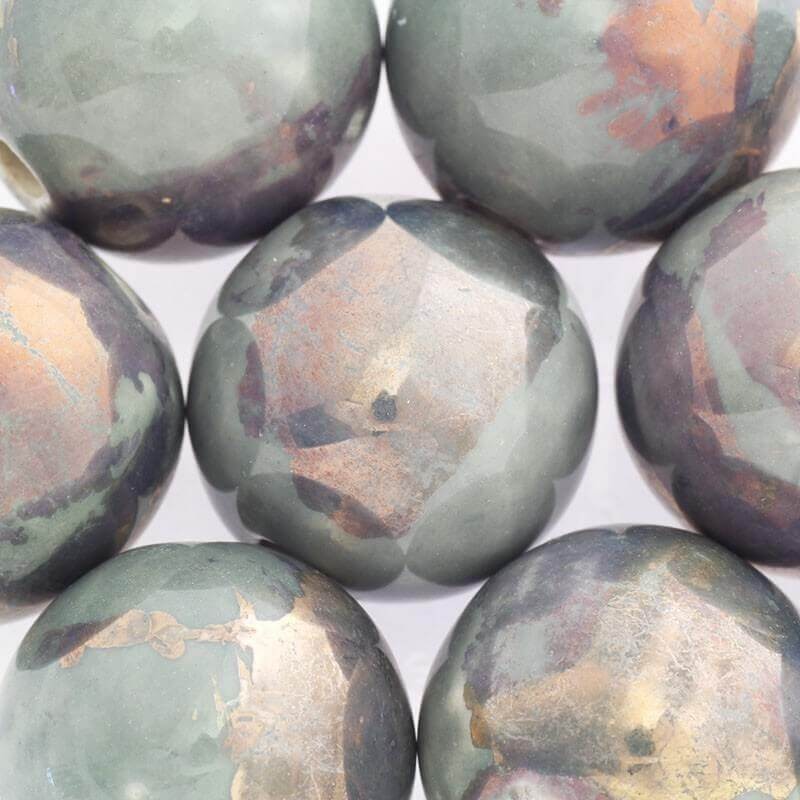 Ceramic ball 24mm dark gray gold metallic CKU24S11