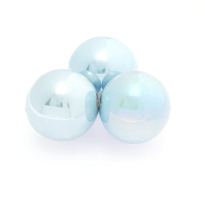 Porcelain ball empty very light blue 35mm 1pc CKU35N17