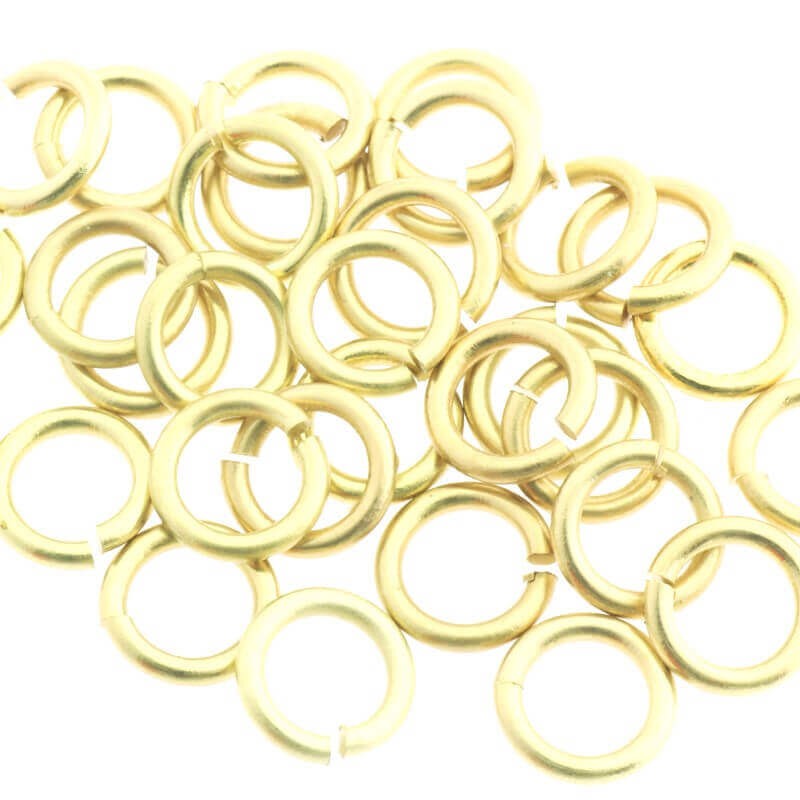 Mounting rings LUX 6x1mm matte gold-plated 12pcs AKGM002