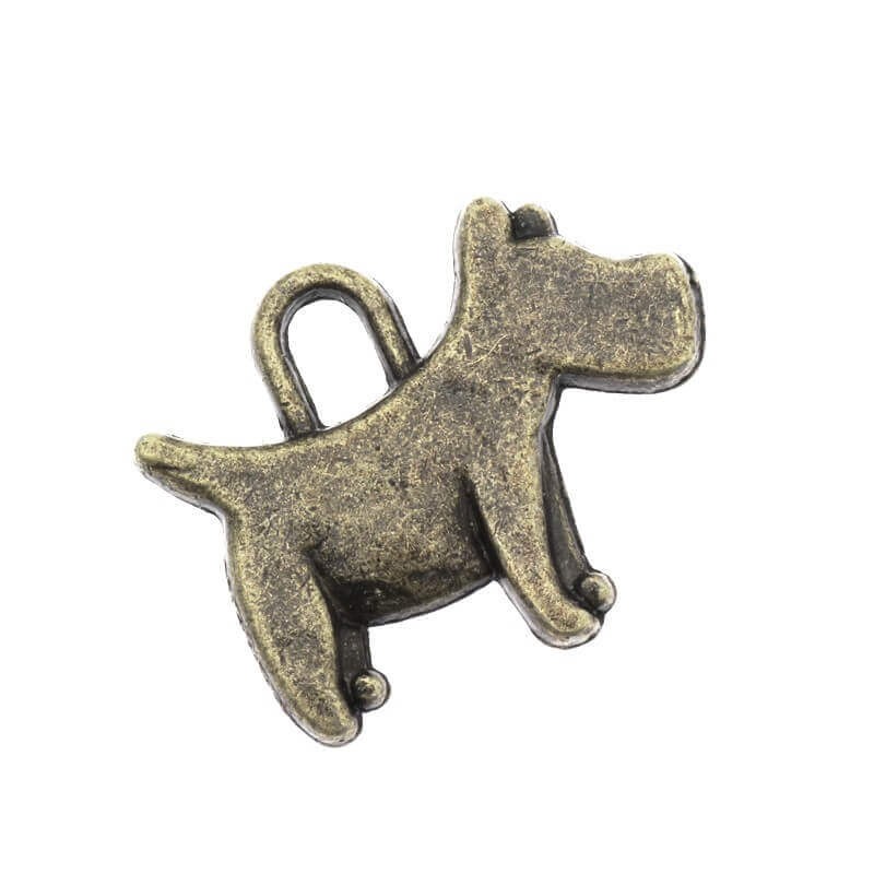 Antique bronze dog charms pendant 15x12x2mm 4pcs AAB094