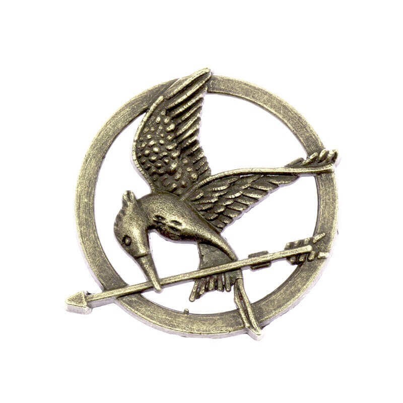 Connector Mockingjay (The Hunger Games) antique bronze 28x26x2mm 1 piece AAB148