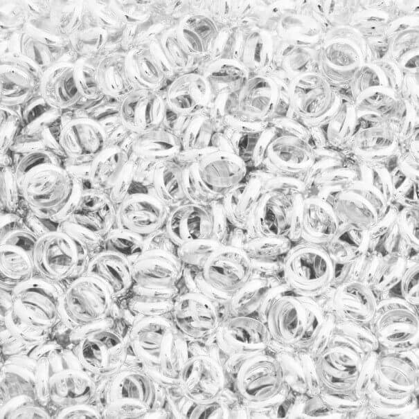 Bead spacer overlay circle silver-plated 6x1.5mm 10pcs AASJ021