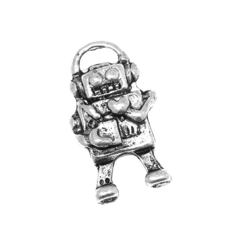 Robot pendant, antique silver 18x10x5mm, 1 piece AAS133