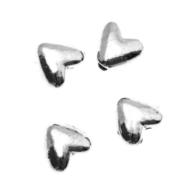 Spacer, heart, antique silver 6x5x3mm 10pcs AAS148