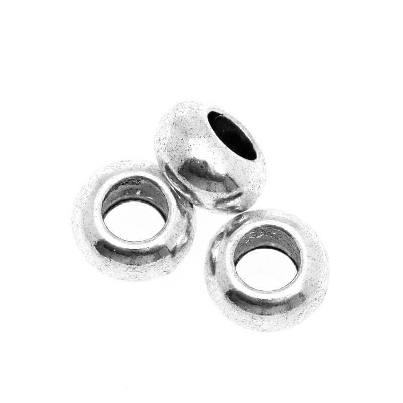 Tire spacer smooth burnished silver 10x5.5mm 2pcs AAS267