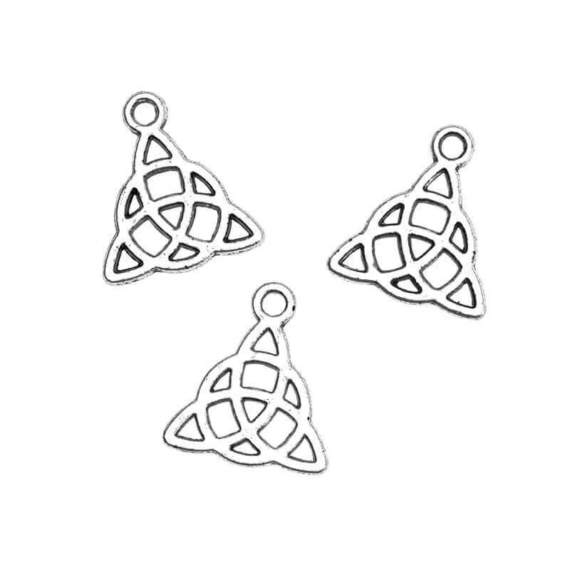 Celtic triangle pendant 15x16x1.5mm 2pcs AAS440