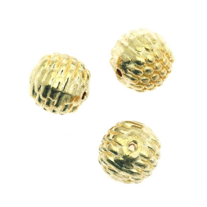 Gold-plated jewelery spacers 10x8mm 2pcs AKG032