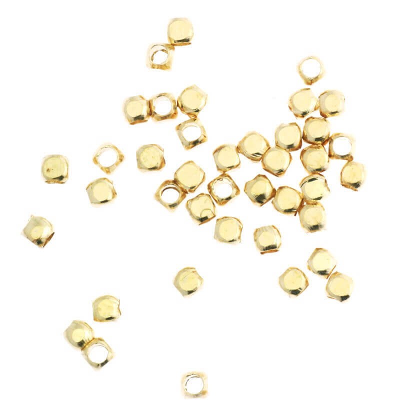 Spacer bead, faceted gold-plated 2.5mm 10pcs AKG063