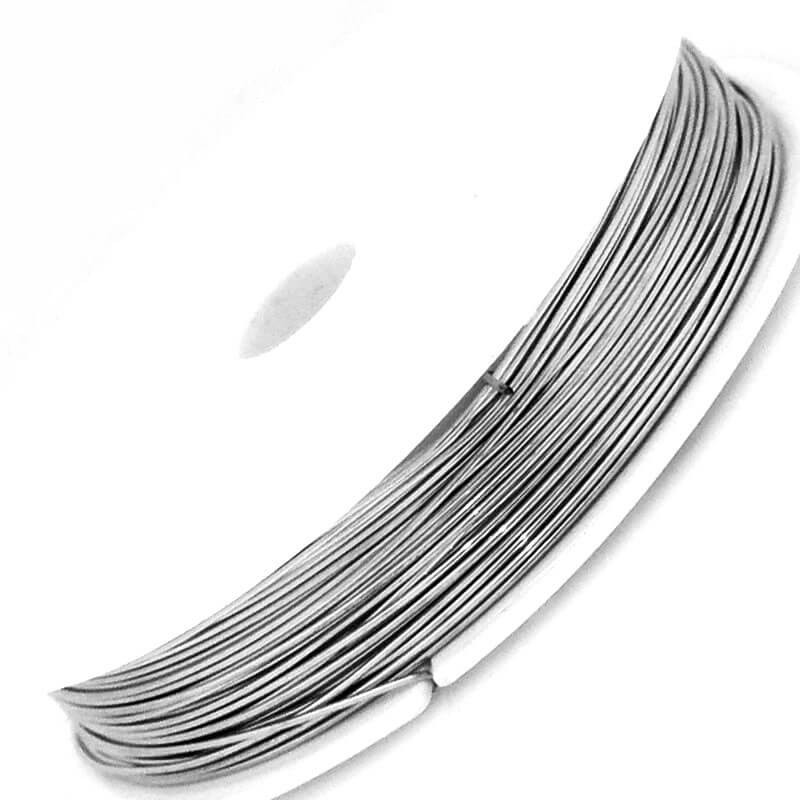 Jewelery wire, copper 0.6mm silver 2 [m] (spool) DR06S
