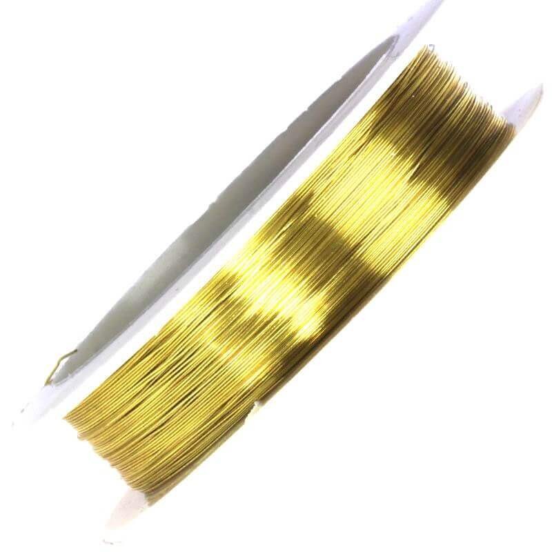 Drut jubilerski 0.4mm złoty metalik 10 [m] (szpula) DR04ZL