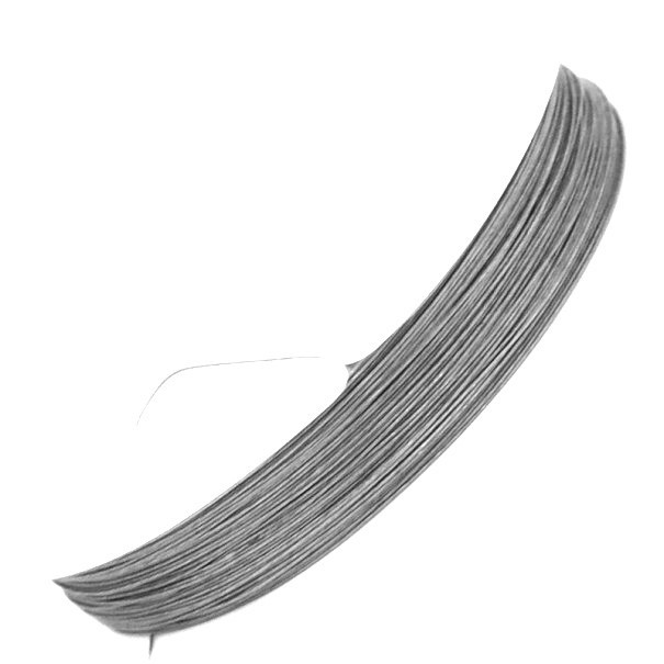 Linka jubilerska stalowa powlekana 0.45mm kolor srebrny 26[m] (szpula) LIS045