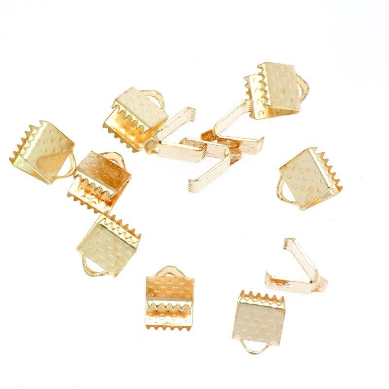 Gold crocodile clips 8x6x5mm 20 pieces LAPKG06