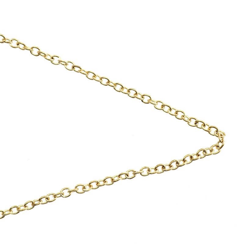 Oblong gold-plated chain 3.3x2.3x0.6mm LL027KCG