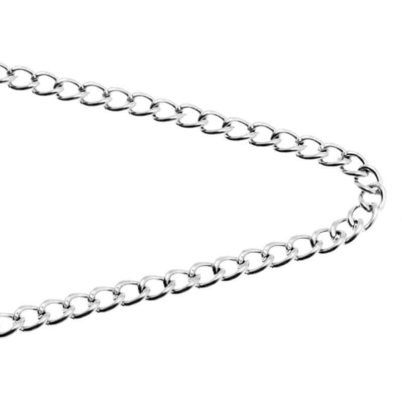 Chains by the meter oval twist silver 3x4x0.8mm LL034S