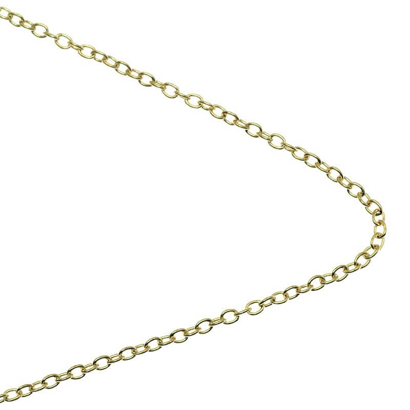 Oblong gold-plated chain 2x1.6mm LL055KG