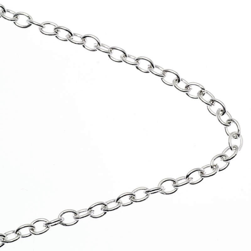 Silver ankier chain 4x3mm 1m LL061SS