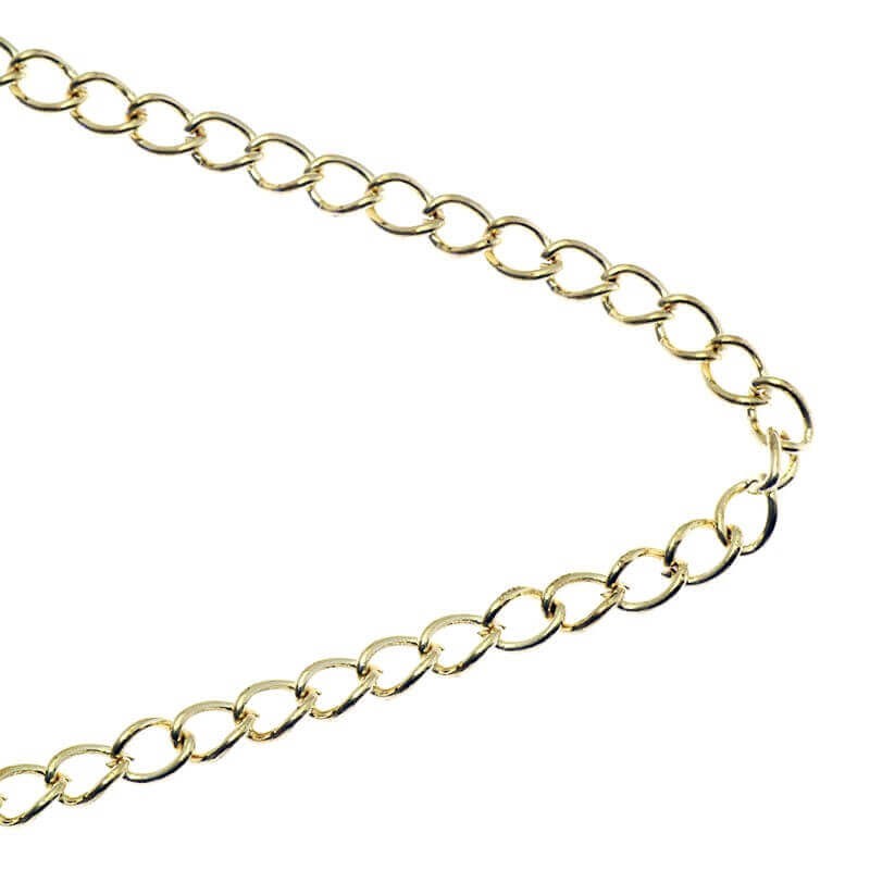 Gold-plated oval twist chain 5x3.6x0.8mm 1m LL062KG