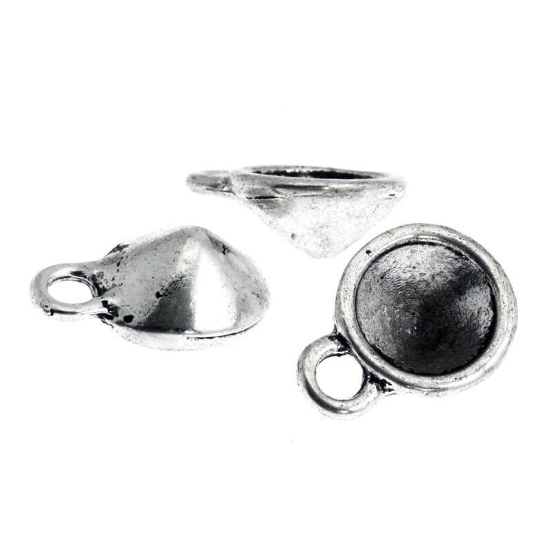 Holders for crystals 8mm, oxidized silver 8x4mm 4pcs OKKR01