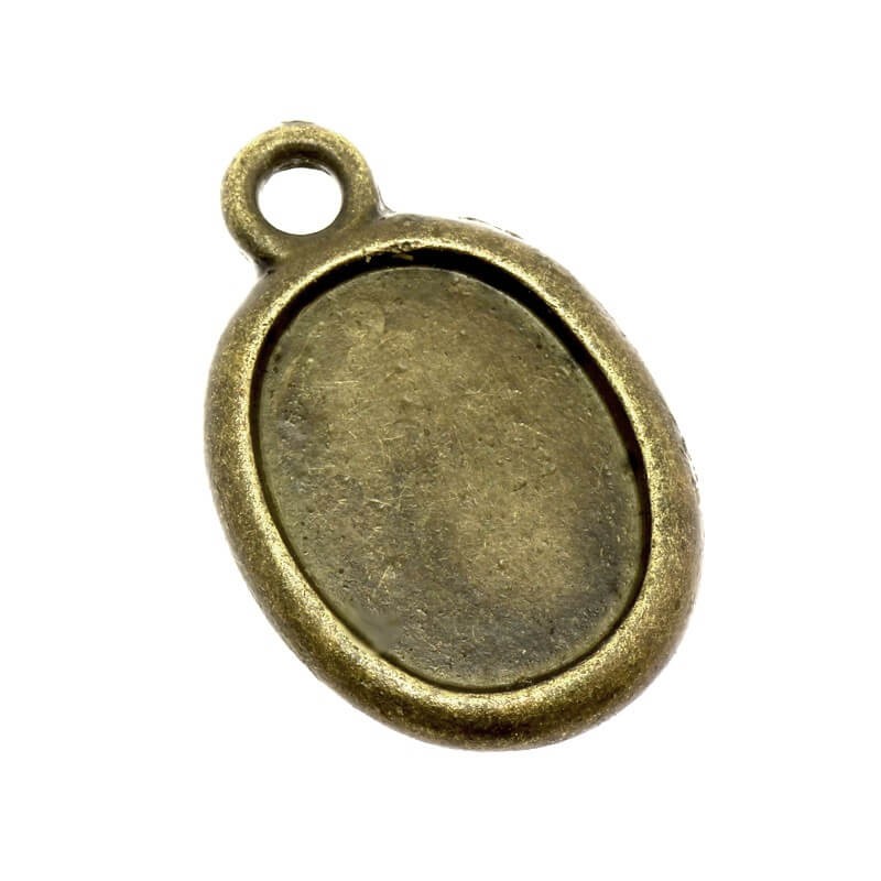 Base for cabochon antique bronze 27x17x2mm 1 pc OKWI1318AB2