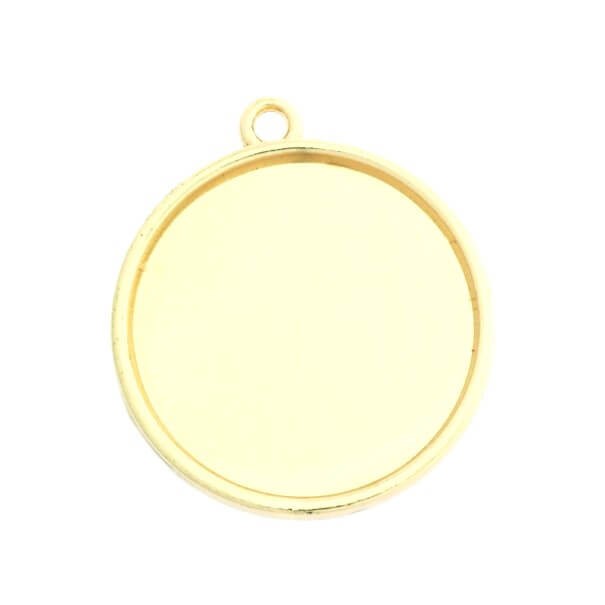 Medallion base for cabochon 38x33x4mm / gold 1pc OKWI30KG