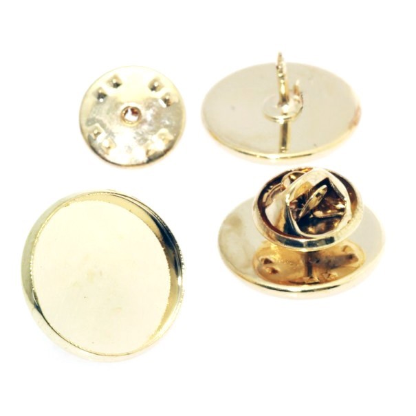 Brooch base type PIN18x10mm / gold 1pc OKWP16KG