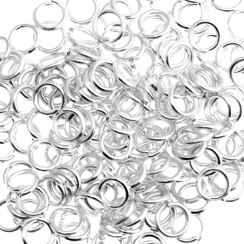 Mounting rings bright silver 5x0.8mm 150pcs SMKO0508SS