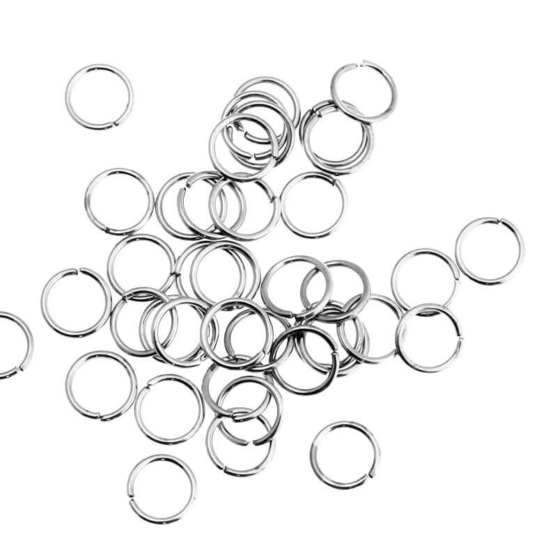 Mounting rings cut dark silver 6 x 0.7mm 180pcs SMKO0607S