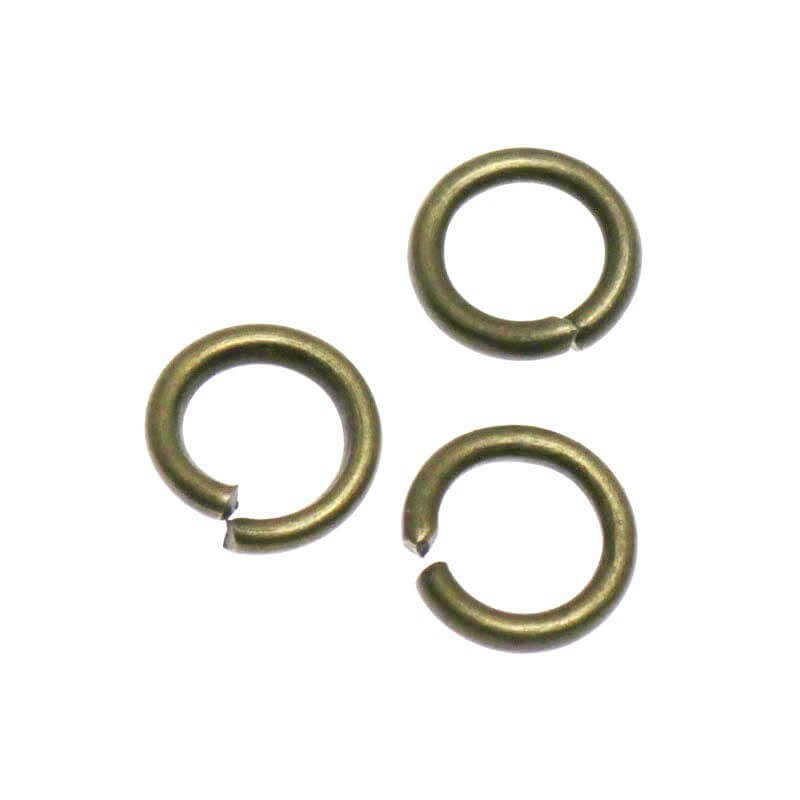 Mounting rings copper cut antique bronze 6 x 1.2mm 75pcs SMKO0612B