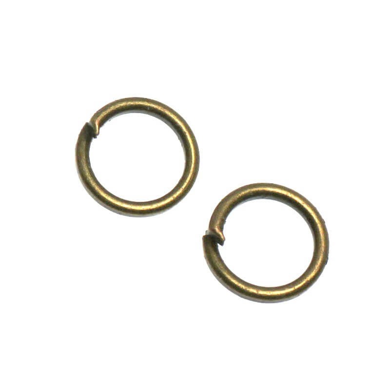 Mounting rings copper cut antique bronze 7 x 0.7mm 75pcs SMKO0707B