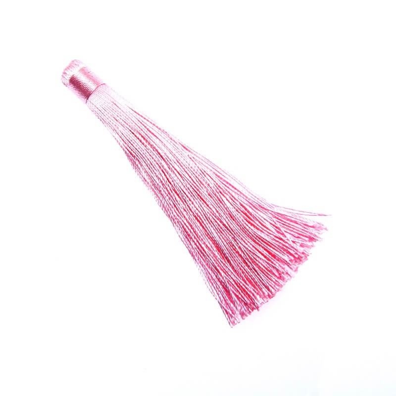 Long nylon tassels pink 120x12mm 1 piece TASSD03