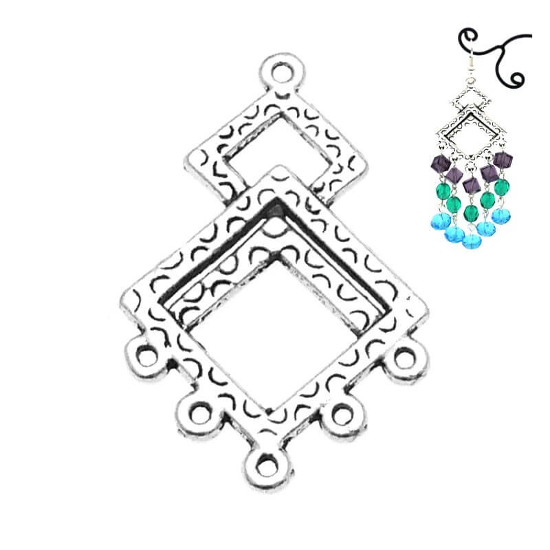 The base of the earring filigree logs 1pc SM2352