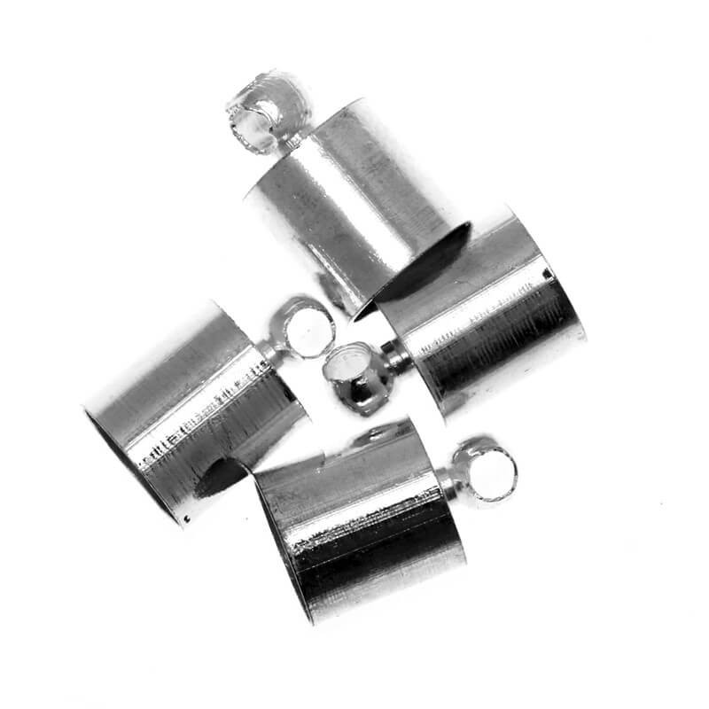 Silver bracelet tips 10.3x6.8mm 10pcs ZKS008