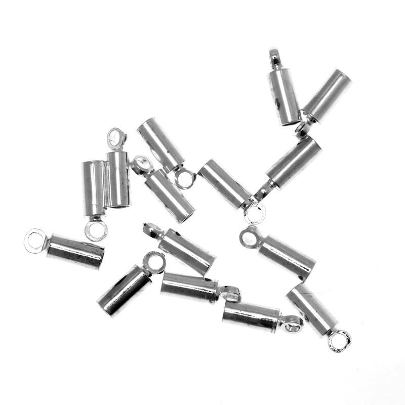 Ending for pasting silver 8x2.5mm 14pcs ZKS002