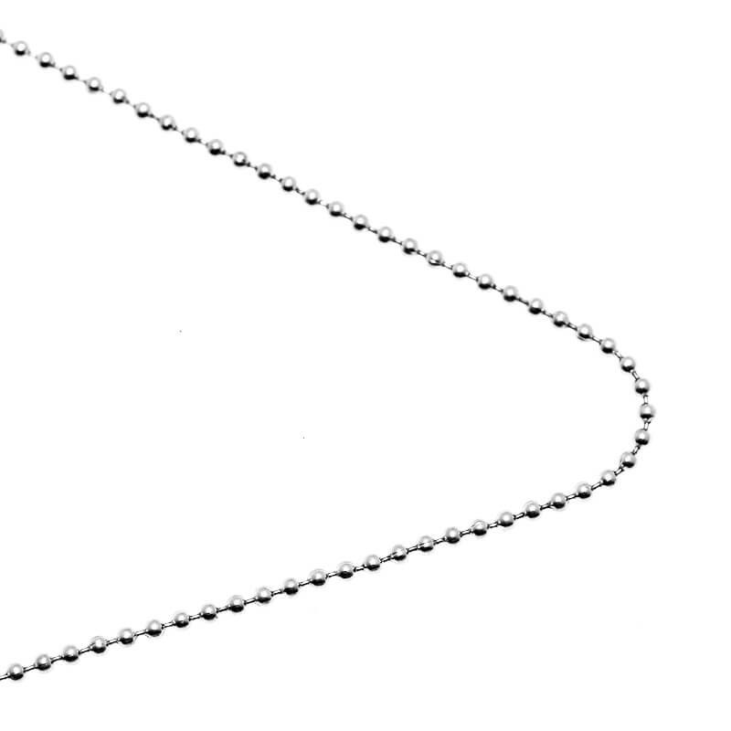 Łańcuszek kulkowy/ stal chirurgiczna  2.4mm 1m LL011SCH