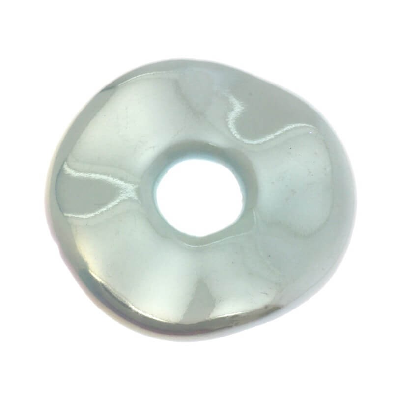 Ceramic disk, large, very light blue 40mm 1pc CDY42N17